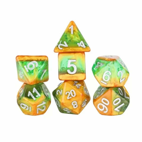 Sirius Dice - Rainforest 8 Piece Polyhedral Dice Set