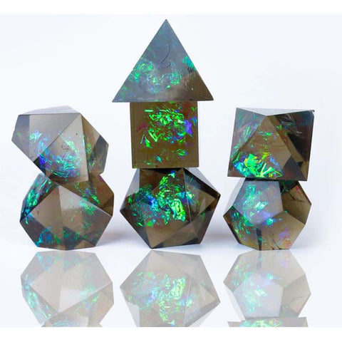 Sirius Dice Black Cloak & Dagger 7 Piece Polyhedral Dice Set