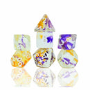 Sirius Dice - Violet Swirl 8 Piece Polyhedral Dice Set