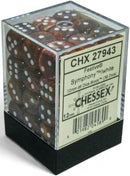 Chessex Festive Symphony/White 12mm d6 Dice (CHX 27943)