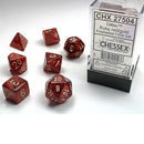Chessex Glitter Ruby red/gold Polyhedral 7-Die Set (CHX 27504)