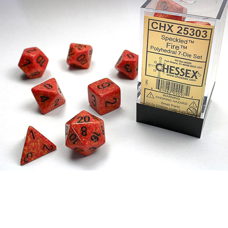 Chessex Speckled Fire Polyhedral 7-Die Set (CHX 25303)