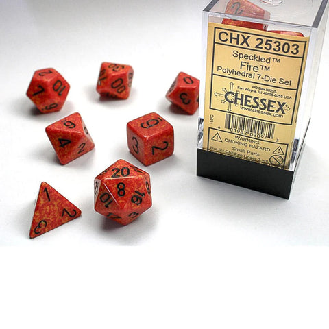 Chessex Speckled Fire Polyhedral 7-Die Set (CHX 25303)