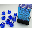 Chessex Translucent Blue/white 12mm d6 Dice (CHX 23806)