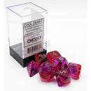 Chessex Translucent Red-Violet/gold Polyhedral 7-Die Set (CHX 26467)