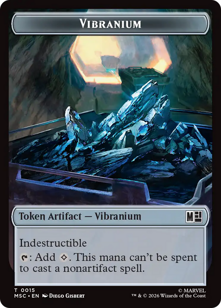 Beast // Vibranium Double-Sided Token [Marvel Super Heroes Commander Tokens]
