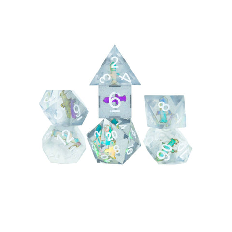 Sirius Dice Sharp Dagger 8 Piece Polyhedral Dice Set