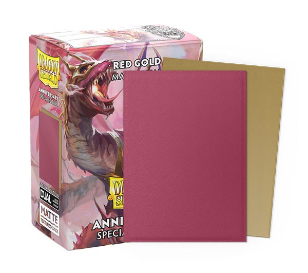 Dragon Shield Sleeves: Red/Gold Dual Matte - 25th Anniversary Special Edition