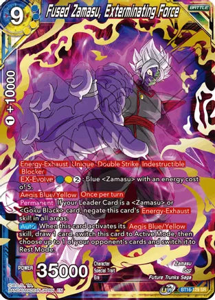 dragon ball super card game zamasu Fused Zamasu, Exterminating Force (BT16-129) [Realm of the Gods]