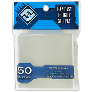 FFS Clear Sleeves: Square Board game Size