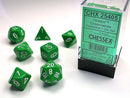 Chessex Opaque Green/white Polyhedral 7-Die Set (CHX 25405)