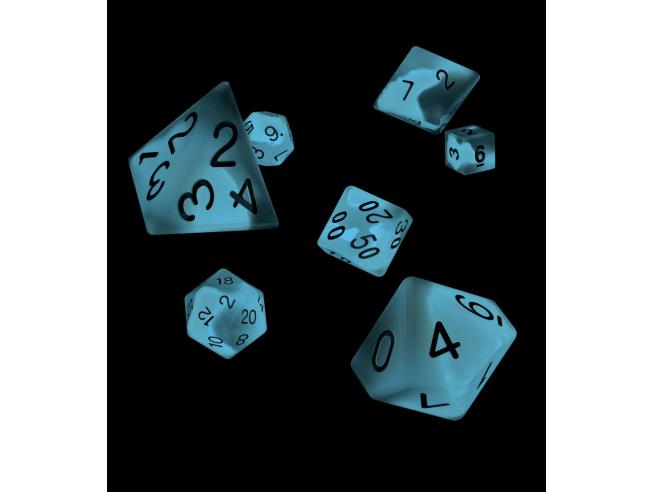 Oakie Doakie Glow in the Dark Arctic Polyhedral 7-Die Set