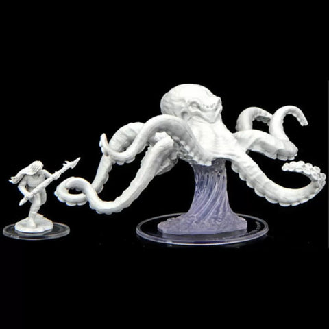 Critical Role Unpainted Miniatures: Ashari Waverider & Octopus