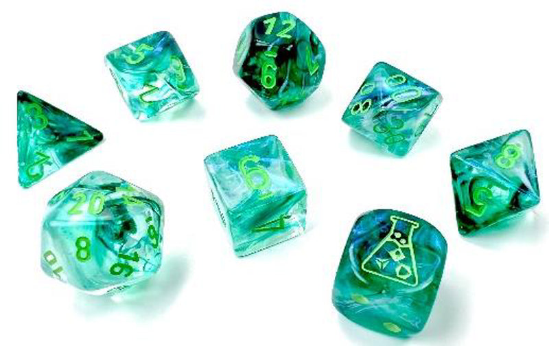 Chessex Borealis Kelp/light green Polyhedral 7-Die Set (CHX 30054)