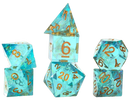 Sirius Dice Sharp Aqua Fairy 7 Piece Polyhedral Dice Set