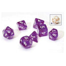 Sirius Dice Translucent Purple Resin 8 Piece Polyhedral Dice Set