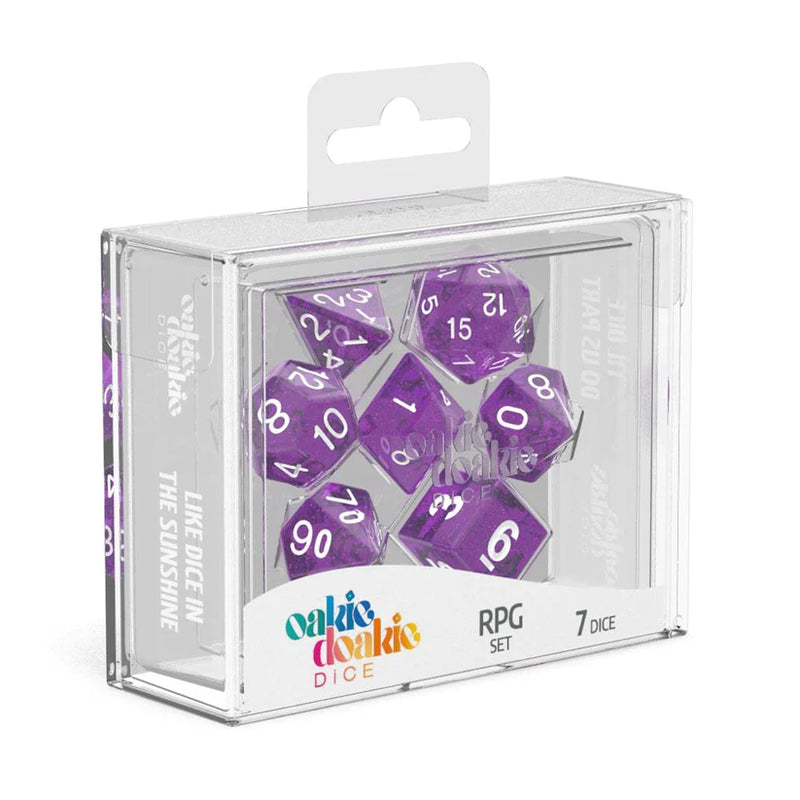 Oakie Doakie Speckled Purple Polyhedral 7-Die Set