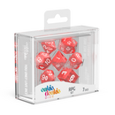 Oakie Doakie Marble Red Polyhedral 7-Die Set