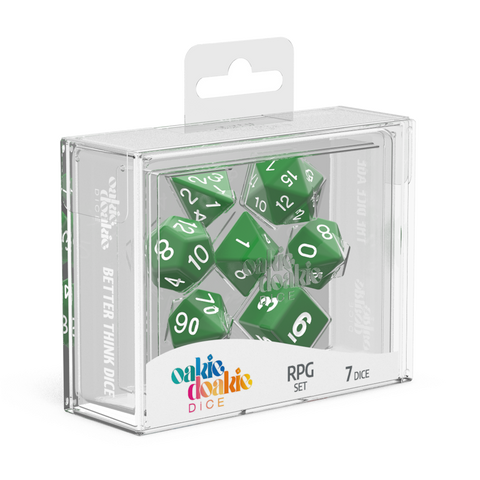 Oakie Doakie Solid Green Polyhedral 7-Die Set