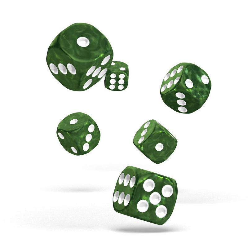 Oakie Doakie Marble Green 16mm d6 Dice