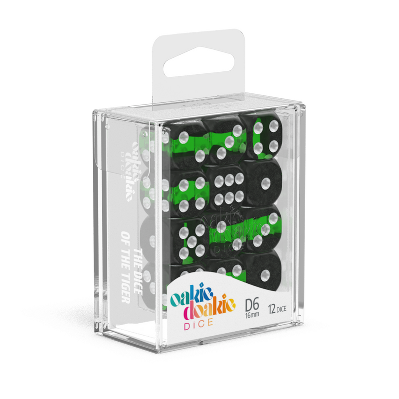 Oakie Doakie Enclave Emerald 16mm d6 Dice