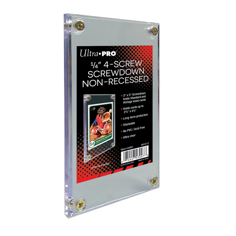 Ultra Pro 1/4" 4-Screw Screwdown Non-Recessed Card Holder
