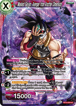 Masked Saiyan, Avenger from Another Dimension (Uncommon) (BT13-003) [Supreme Rivalry]