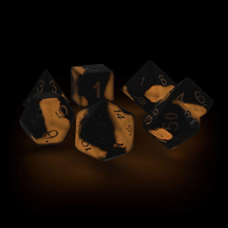 Oakie Doakie Glow in the Dark Lava Polyhedral 7-Die Set