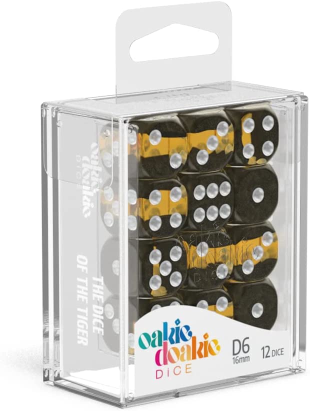 Oakie Doakie Enclave Amber 16mm d6 Dice