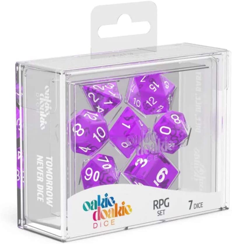 Oakie Doakie Translucent Purple Polyhedral 7-Die Set