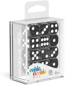 Oakie Doakie Marble Black 16mm d6 Dice