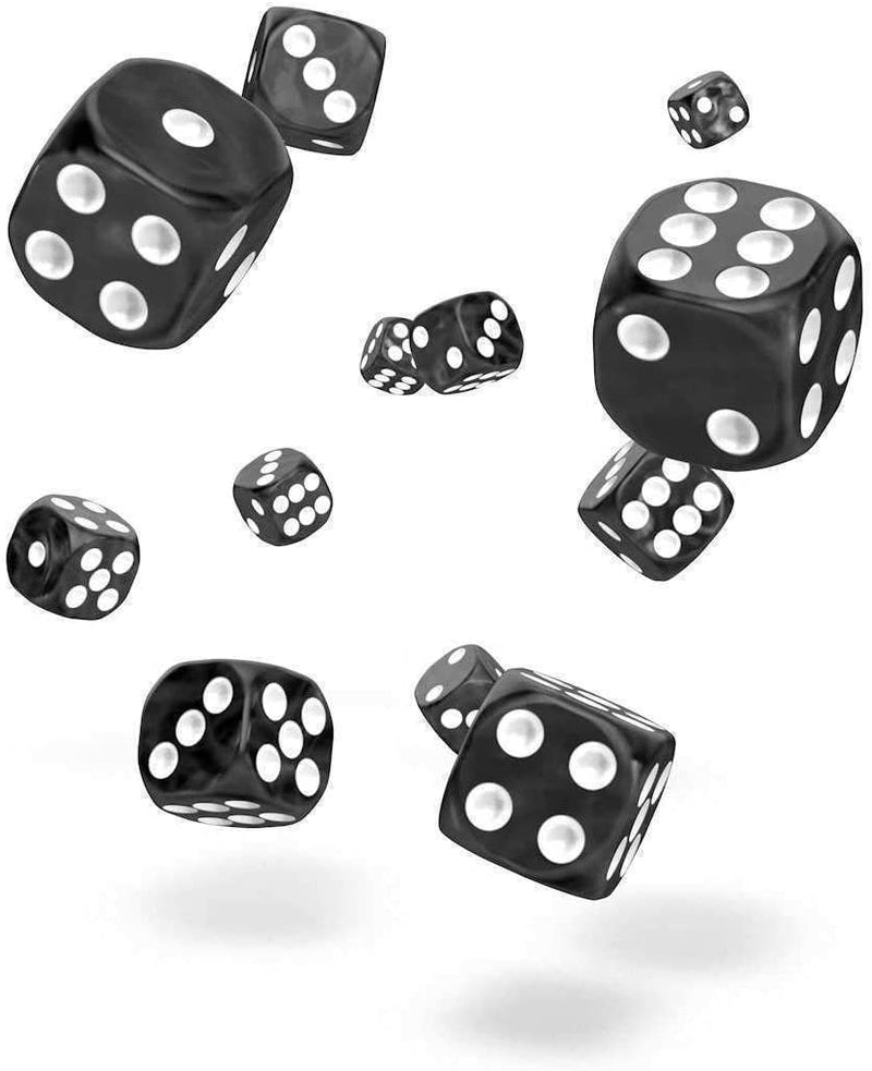 Oakie Doakie Marble Black 12mm d6 Dice