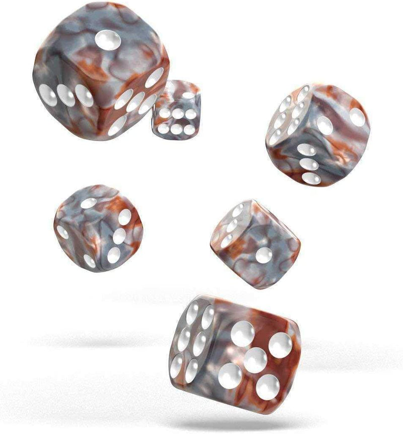 Oakie Doakie Gemidice Silver-Rust 16mm d6 Dice