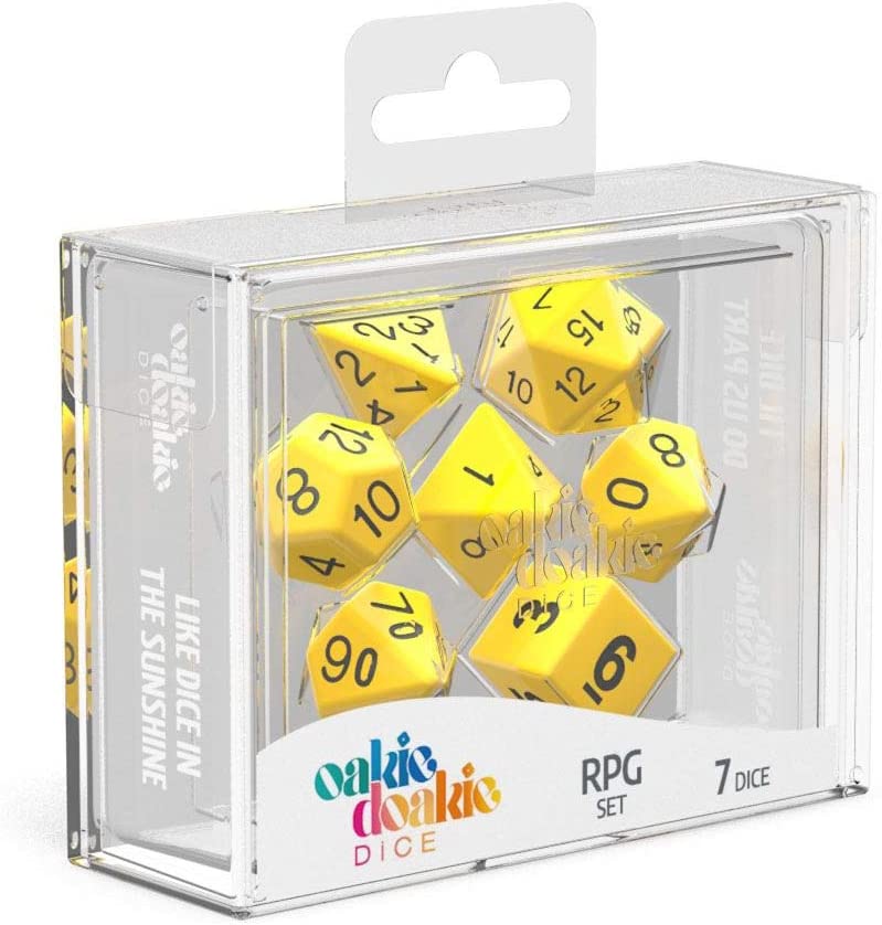 Oakie Doakie Solid Yellow Polyhedral 7-Die Set