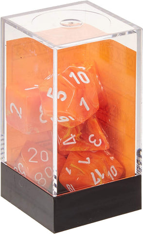 Chessex Vortex Solar/white Polyhedral 7-Die Set (CHX 27423)