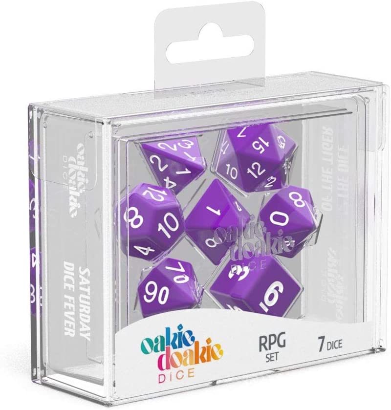 Oakie Doakie Solid Purple Polyhedral 7-Die Set