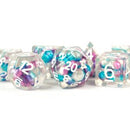 MDG Resin Poly Dice Set - Pearl: Gradient Purple, Teal, White