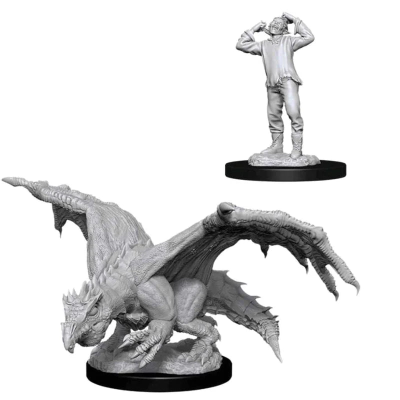 D&D Nolzur's Marvelous Miniatures: Green Dragon Wyrmling & Afflicted Elf