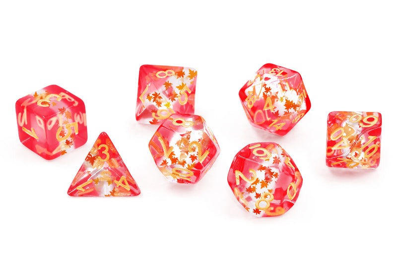 Sirius Dice Maple Leaf 8 Piece Polyhedral Dice Set