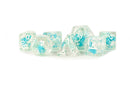 MDG Resin Poly Dice Set - Snowflake Dice