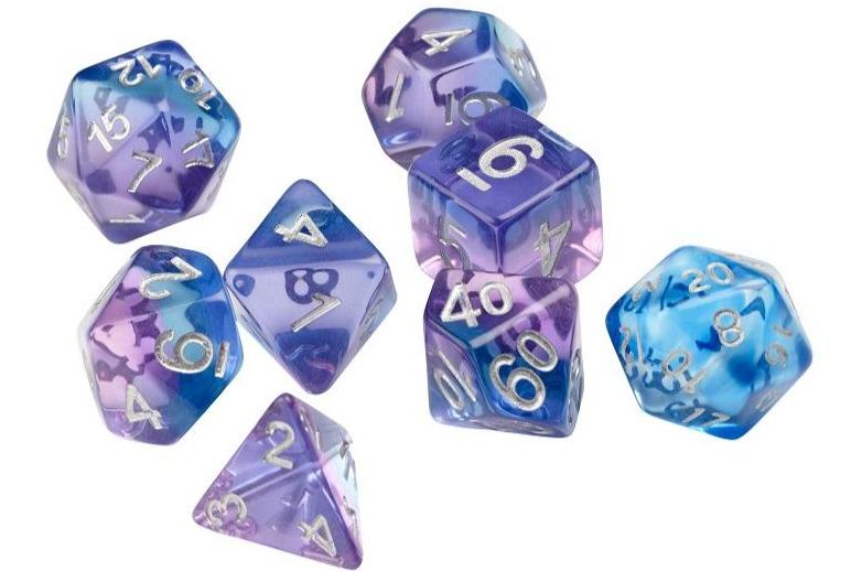 Sirius Dice Violet Betta 8 Piece Polyhedral Dice Set