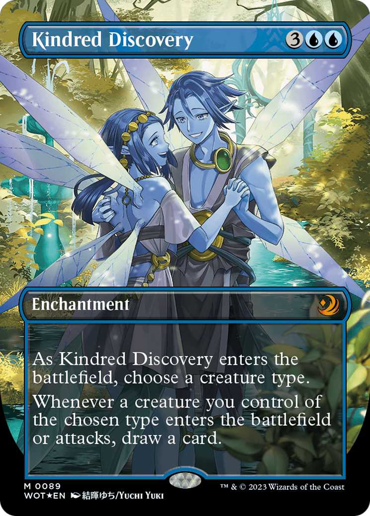 Kindred Discovery (Anime Borderless) (Confetti Foil) [Wilds of Eldraine: Enchanting Tales]