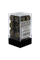 Chessex Leaf Black Gold/silver 16mm d6 Dice (CHX 27618)