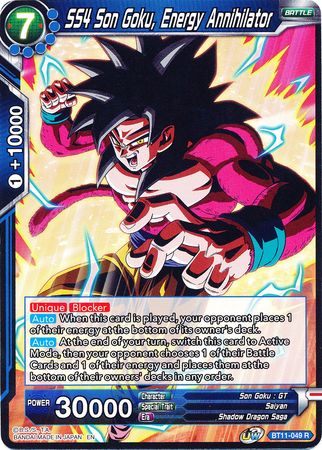 SS4 Son Goku, Energy Annihilator (BT11-049) [Vermilion Bloodline]