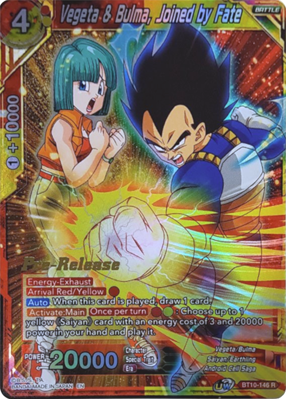 Vegeta & Bulma, Joined by Fate (BT10-146) [Rise of the Unison Warrior Prerelease Promos]