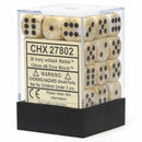 Chessex Marble Ivory/black 16mm d6 Dice (CHX 27802)