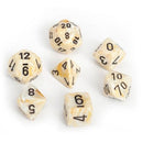 Chessex Marble Ivory/black Polyhedral 7-Die Set (CHX 27402)