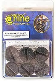 Gale Force Nine 25mm Slotted Round Magnetic Bases