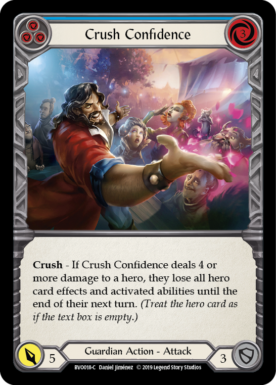 Crush Confidence (Blue) [BVO018-C] (Bravo Hero Deck)  1st Edition Normal
