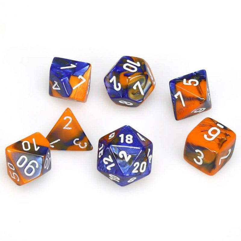 Chessex Gemini Blue-Orange/white Polyhedral 7-Die Set (CHX 26452)